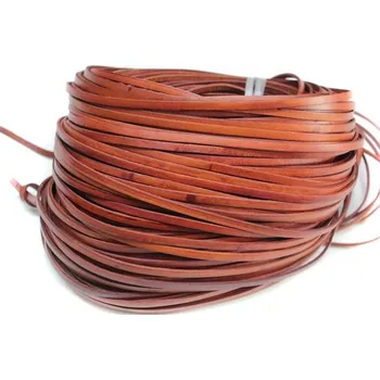 Řemínek z pravé hovězí kůže plochý 5mm KU 010-1