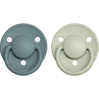 dudlíky Bibs dudlíky silikon 2 ks De Lux 0-36 měsíců One Size Island-sea-sage