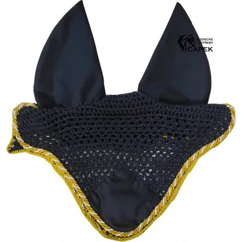 Čabraka pro koně Náušníky Waldhausen -ROM- - Modrá/Žlutá - Full