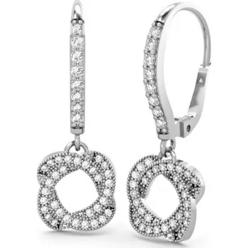 Šperk Couple, Noblesní náušnice Michel, bílé zlato se zirkony, 585-66-3-0297.1B00.0.00.001.10