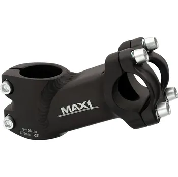 Představec na kolo Max1 High 75/25°/25,4 mm černý