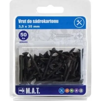 Šroub M.A.T. Group Vruty do sádrokartonu 3,5 x 35mm fosfátované jemný závit (50ks)
