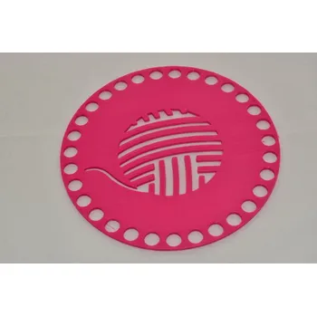 Víko/dno na košík 14,5cm - klubko fuchsie