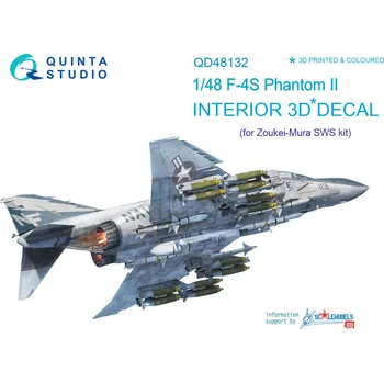 Plastikový model Quinta studio 1/48 F-4S Phantom II 3D-Print & colour Interior