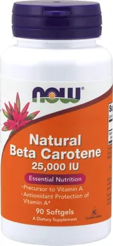 Now Foods Beta Carotene Natural + Vitamin A 25000 IU 90 cps.