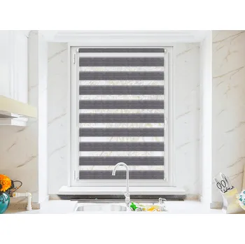 Roleta FEXI Zatemňovací Roleta Den a noc, Nature černá bříza, A 070 v POLO kazetě, 150x30 cm