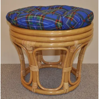 Taburet Axin Trading s.r.o. Polstr na ratanovou taburetku modrý - průměr 40 cm Axin Trading s.r.o.