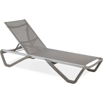 Zahradní lehátko ALUPRESS DESIGN Zahradní lehátko Wave taupe