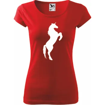 Dámské tričko ON-DESIGN Dámské tričko s JEDNOROŽCEM 2 Velikost: L, Barva: červená