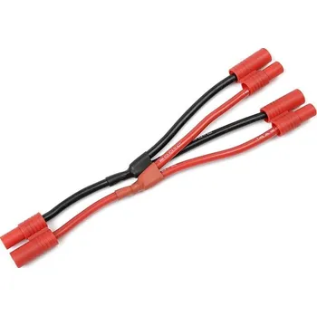 RC náhradní díl Revtec Kabel Y paralelní 3.5mm zlacený 14AWG 12cm