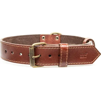 Obojek pro psa Kožený obojek s velurem Cognac 40 mm - OBV.100160 COG Velikost (obvod v cm): 40 - 50 cm