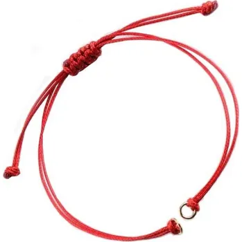 Náramek Červená voskovaná šňůrka na výrobu náramku
