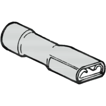 objímka plochá, celoizolovaná, červená 6,3 x 0,25 - 1,5