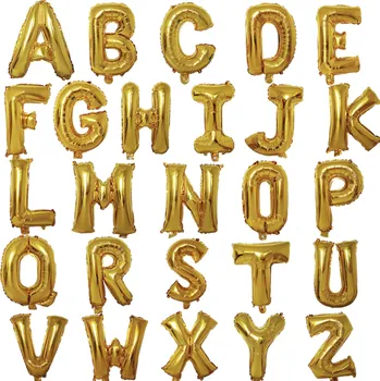 Nafukovací balónky písmena - zlaté 82 cm Varianty: V
