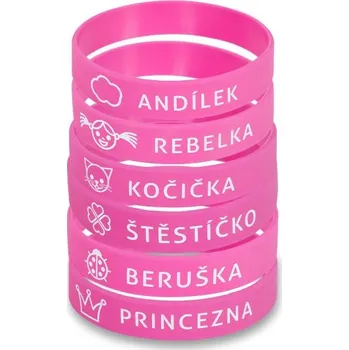 Svačinový box ACTIVA Zdravá lahev R&B NÁRAMEK na ZL růžový Štěstíčko