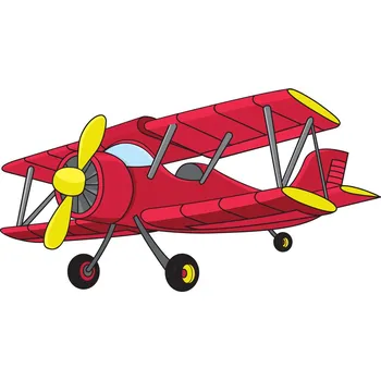 Samolepící dekorace Nabytekmorava Samolepka na zeď LETADLO Barva: červená