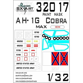 Plastikový model 1/32 AH-1G Cobra Painting Mask (ICM) MAX