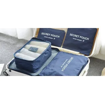 Příslušenství k zavazadlu TIP! Set cestovních organizérů do kufru - 5ks Barva: Modrá - tmavá