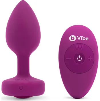 Anální šperk b-Vibe Vibrating Jewel Plug S/M Pink Ruby