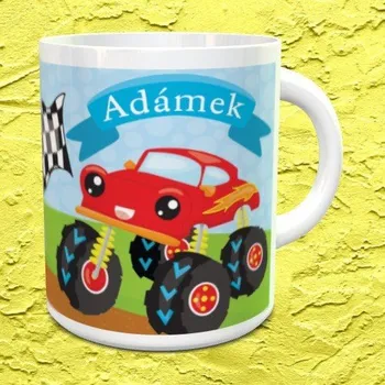 Hrnek se jménem Terénní auta 1 - Modrá / Keramický 0,29 l