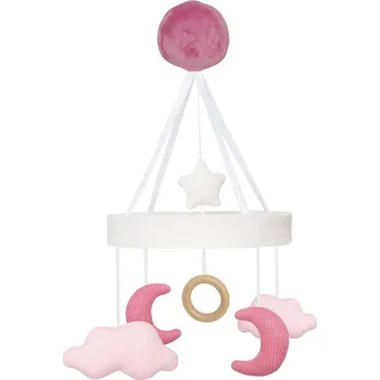 Kolotoč nad postýlku JaBaDaBaDo Hudební kolotoč Měsíc růžový