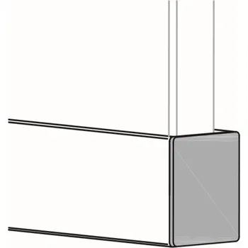 Stavební profil GPS/6 - ukončení profilu pro vkládání skla sprchy do podlahy, nerez ocel 31564