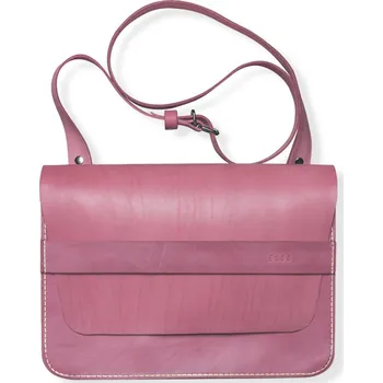 Eggo Wolf kožená brašna přes rameno Starorůžová