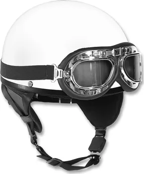 Helma na motorku Mil-Tec Retro bílá