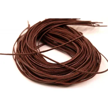 Dětské navlékací korálky Řemínek z kůže 90cm tmavě hnědá (50 ks/bal.)