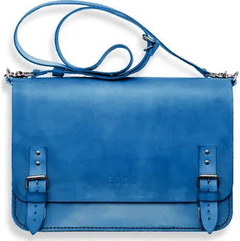 Eggo Benedict large velká kožená brašna přes rameno Modrá