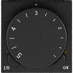 Termostat ABB LEVIT M otočný univerzální onyx / kouřová černá