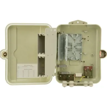 Racková skříň FPONE3 Nástěnný box pro PON sítě, max 32 SC adapterů, 400x300x110mm, světle šedý