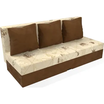 Pohovka Rozkládací pohovka Karin Mapa/hnědá pružinová