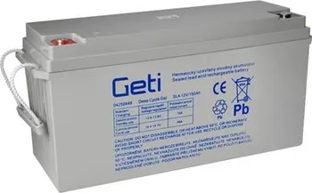Záložní baterie Geti gelová baterie 12 V 150 Ah