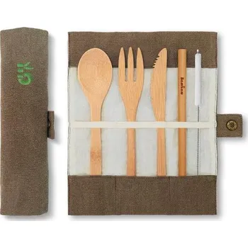 Příbor BamBaw Bambusová sada příborů Barva: olivová, Barva original: olivová