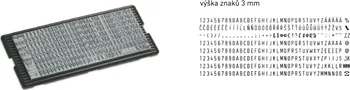 Textový štoček Shiny Sada znaků pro sestavovací razítko S-647