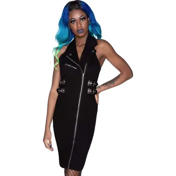 Dámské šaty šaty dámské KILLSTAR - Anti-Club Moto - BLACK - XXL