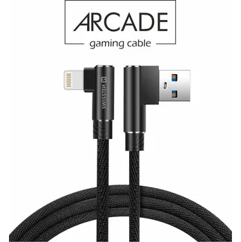 Datový kabel Datový kabel Swissten Arcade textilní USB/Lightning 1.2m černý
