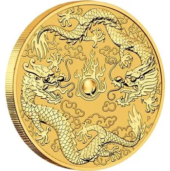 Zlatá mince 1 Oz Double Dragon (Drak a Drak) 2020 - (3.)
