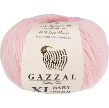 Příze Příze Baby Wool XL 836 světle růžová Gazzal