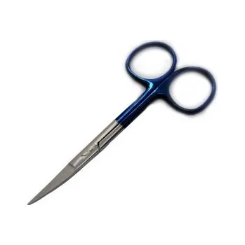 Nůžky oční zahnuté BL 9 cm E/M PAK K.T.S. 11215