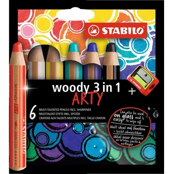 Kresba STABILO Woody 3 in 1 Arty 6 ks