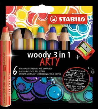 Pastelka STABILO Woody 3 in 1 Arty 6 ks