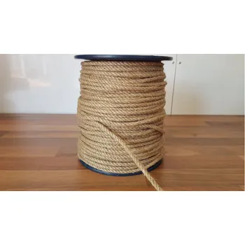 Lany Jutové lano 4 mm (Přírodní lano - juta 4 mm)