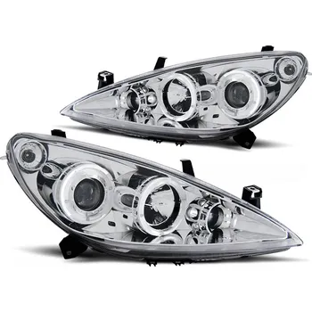 Přední světlomet Tuning Tec Přední světla PEUGEOT 307 04.01-06.05 ANGEL EYES CHROMOVÉ