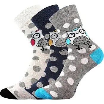 Pánské oblečení XANTIPA dámské barevné ponožky - SOVA mix 60 (Boma ponožky Xantipa mix 60)