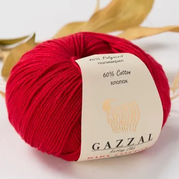 Příze Příze Baby Cotton Gazzal 3439 tmavě červená Gazzal