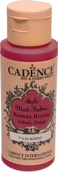 Speciální výtvarná barva Cadence Barva na textil Style Matt Fabric vínová 59 ml