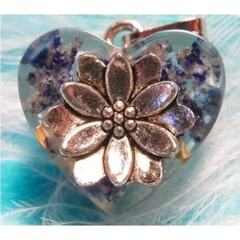 Přívěsek Přívěšek - orgonit srdíčko s lapis lazuli