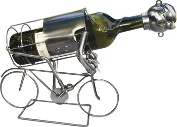 Stojan na víno Reas Pack Kovový stojan na víno cyklista